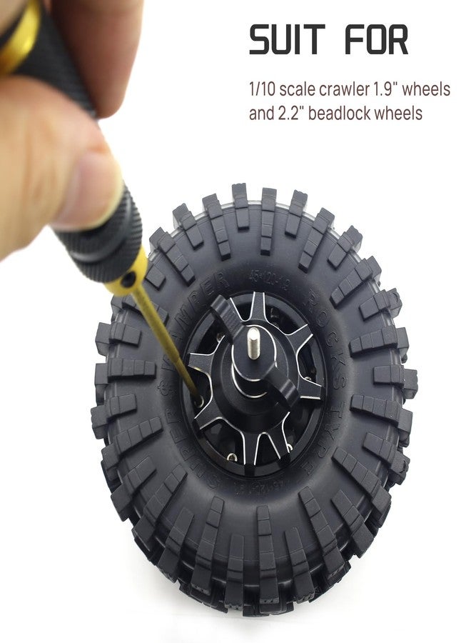 HOPLEX RC Car Tires Tool 1.9 2.2 inch Beadlock Hub Tire Assemble/Removal Tool Fits for for Traxxas TRX4 TRX6 Axial SCX10 II III Redcat 1/10 RC Crawler (Black) - Image 2